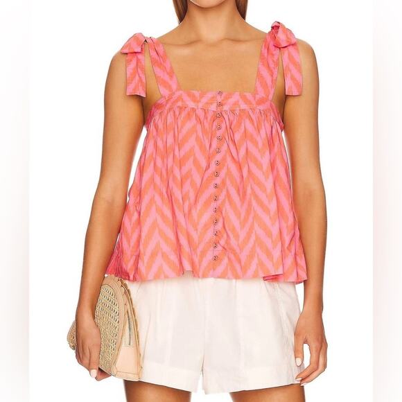 Ulla Johnson Iris Tank Top in Bougainvillea 2 - Picture 1 of 10